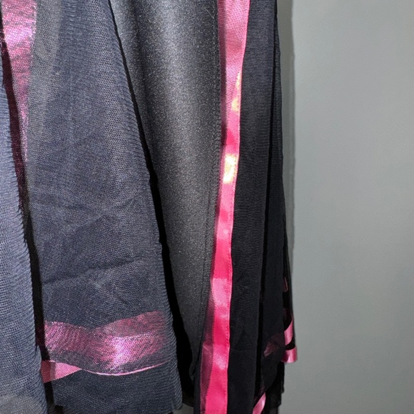 EUC Vintage Caché Strapless Tulle Handkerchief Hem Midi Dress Size 4 Cache - Picture 5 of 7